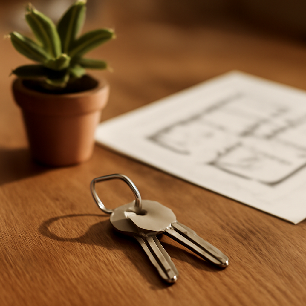 Cheile unui nou apartament, simbol al investiției imobiliare în Chișinău.